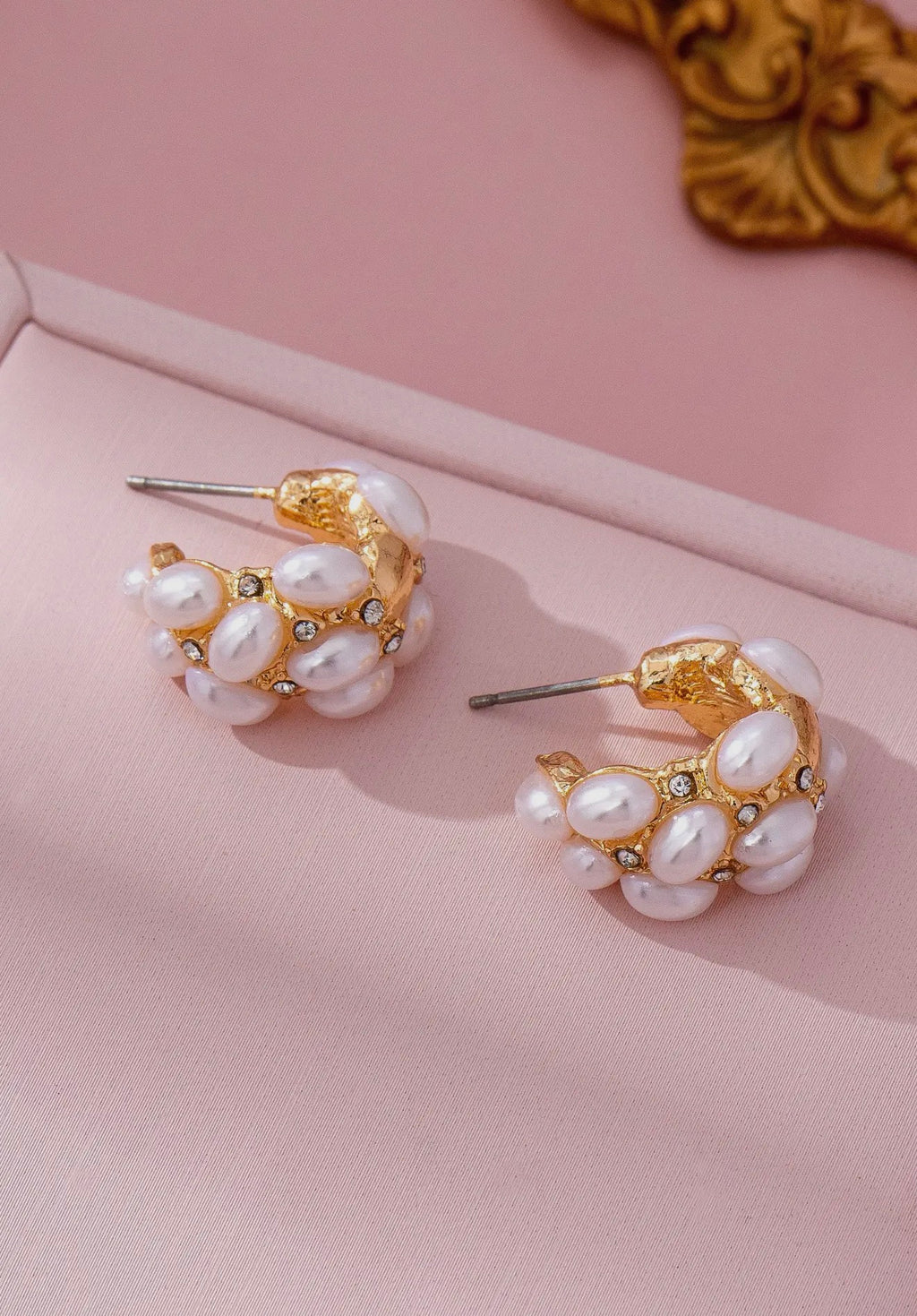 Pearl Cluster Hoops