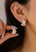 Pearl Cluster Hoops